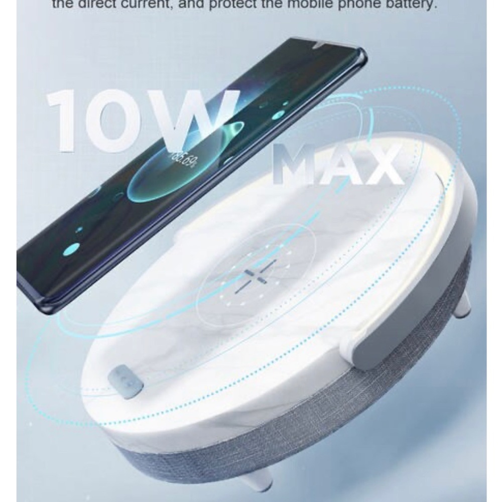 EZVALO Lydia 4-in-1 Music Bedside Lamp with Wireless Charger - Picture 6 of 10